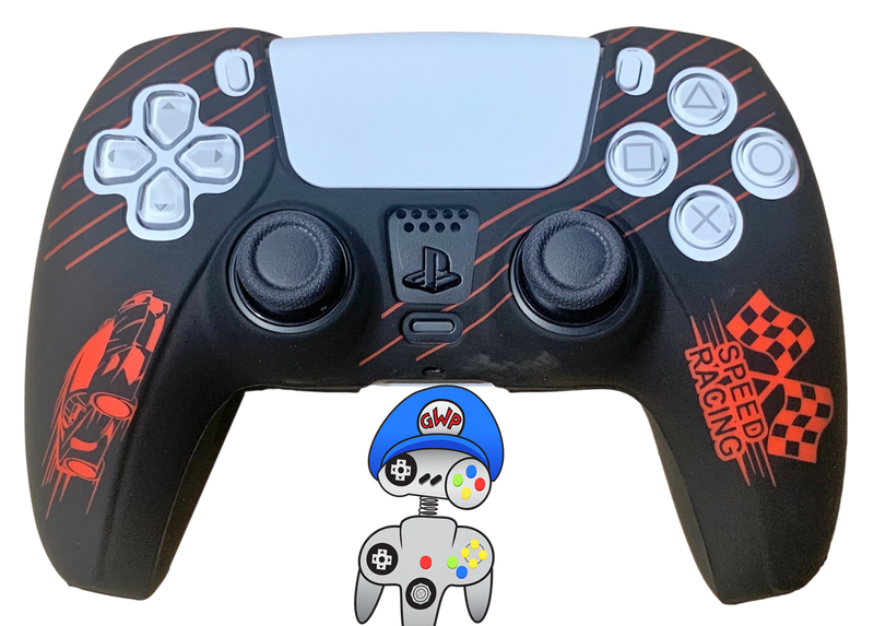 Silicone Cover For PS5 Controller Case Skin - Red Racer - Games We Played