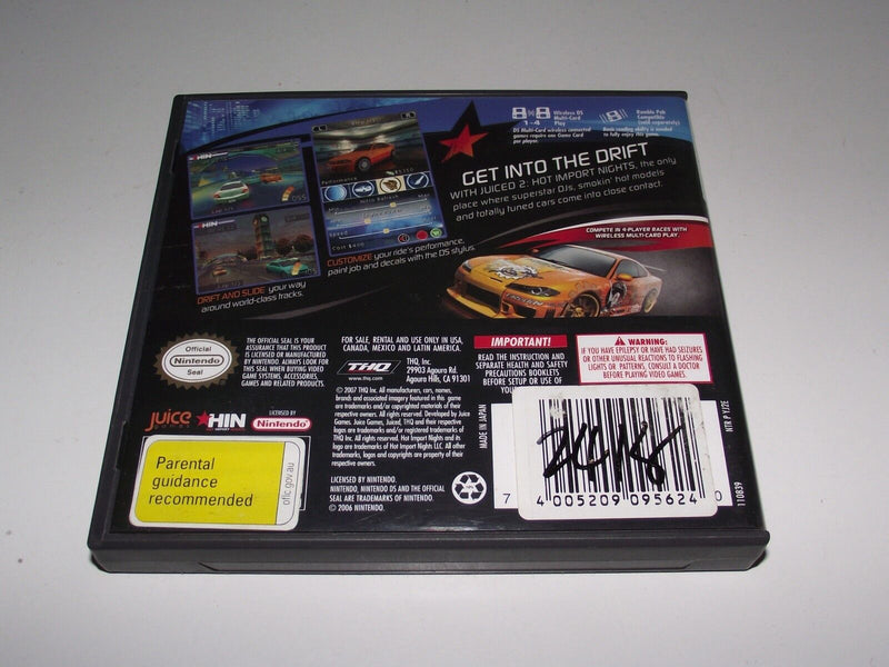 Juiced 2 Hot Import Nights DS 2DS 3DS Game *Complete* (Pre-Owned)