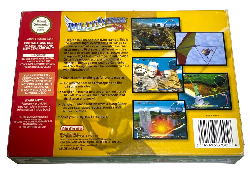Pilot Wings 64 Nintendo 64 N64 Boxed PAL *Complete* (Preowned)
