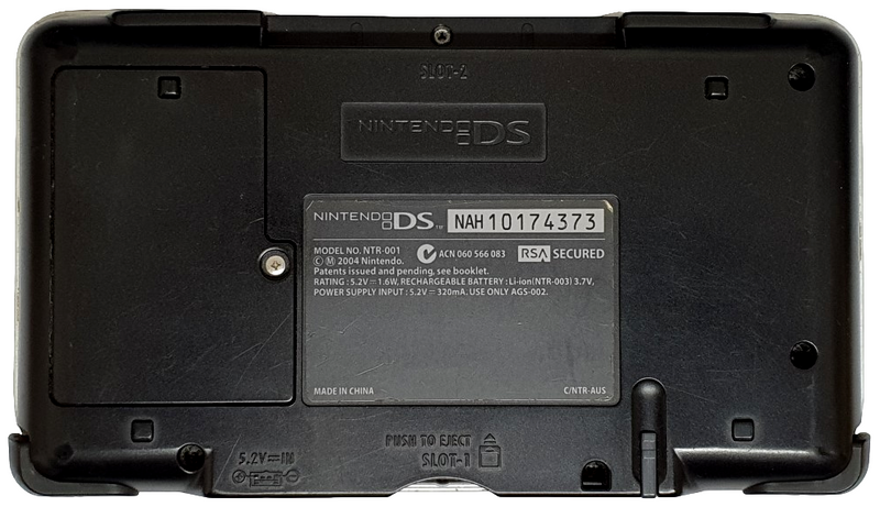 Nintendo DS Original Phat NTR-001 Silver Console + USB Charger (Preowned)