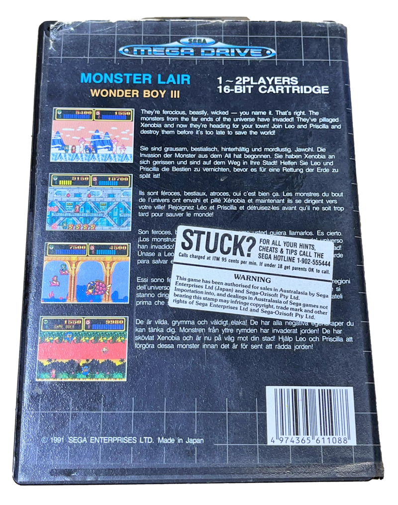 Monster Lair Wonder Boy III 3 Sega Mega Drive PAL *No Manual* (Preowned) - Games We Played