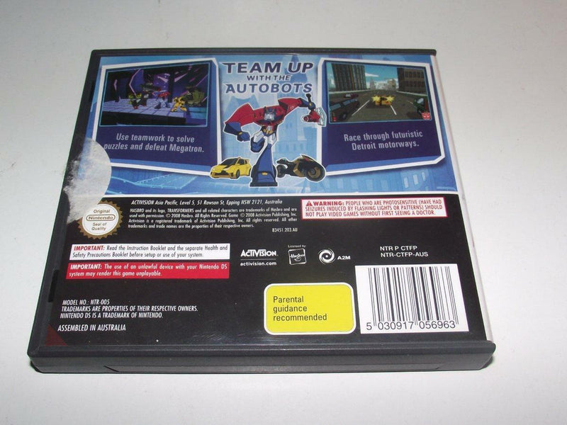 Transformers Animated The Game Nintendo DS 2DS 3DS Game *Complete* (Pre-Owned)