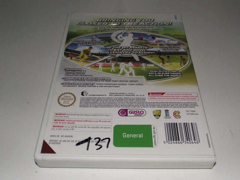 Cricket Nintendo Wii PAL *Complete*(Preowned)