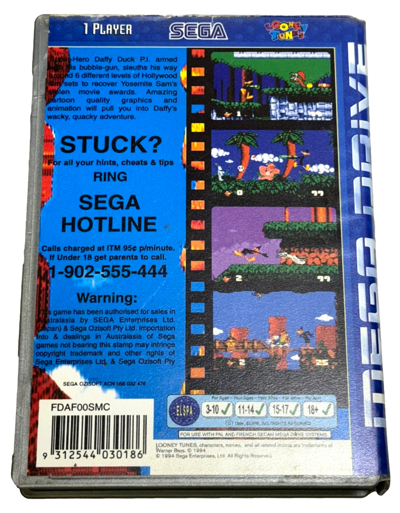 Daffy Duck in Hollywood Sega Mega Drive PAL *Complete* Silver Version (Preowned)