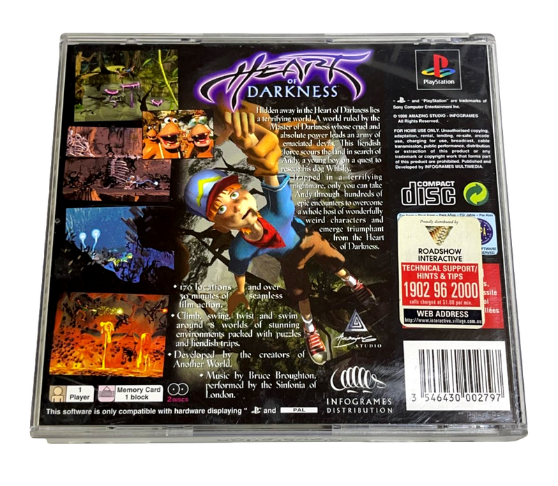 Heart Of Darkness PS1 PS2 PS3 PAL *Complete* (Preowned)
