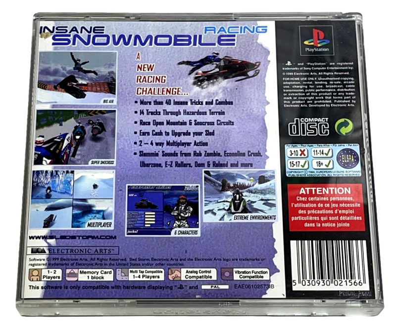 Sled Storm PS1 PS2 PS3 PAL *Complete* (Preowned)