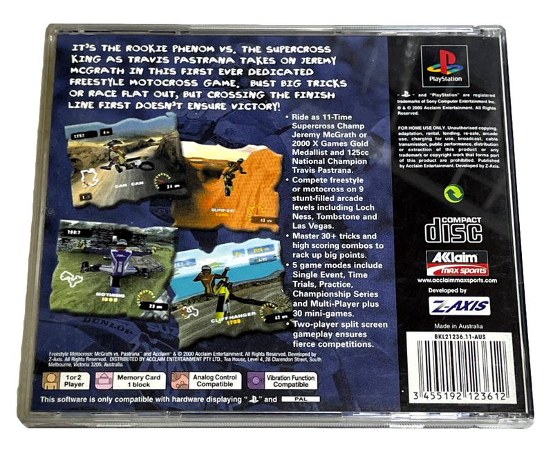 Freestyle Motocross McGrath Vs Pastrana PS1 PS2 PS3 PAL *Complete* (Preowned)