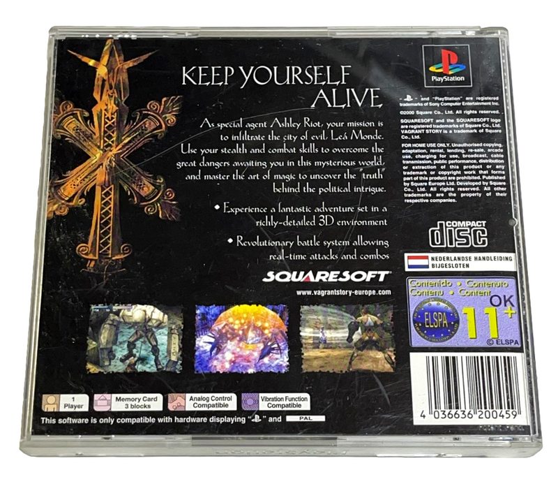 Vagrant Story PS1 PS2 PS3 PAL *Complete* (Preowned)