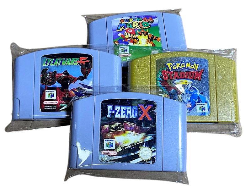 Resealable Protective Plastic Sleeves for Nintendo 64 N64 Dropdown Menu