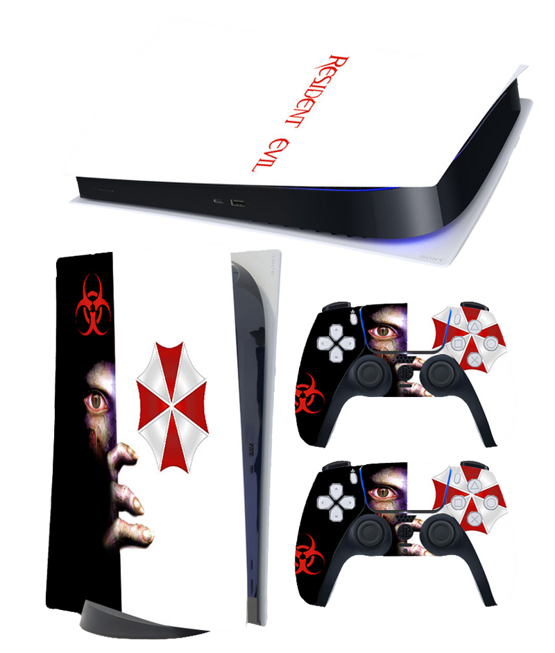 1st Edition PS5 Themed Decal Sticker Wrap For Disc Edition Console - Resident Evil