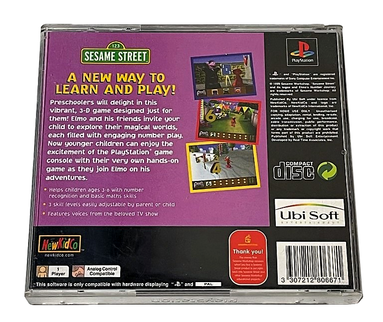 Elmo's Number Journey Sesame Street PS1 PS2 PS3 PAL *Complete* (Pre-Owned)