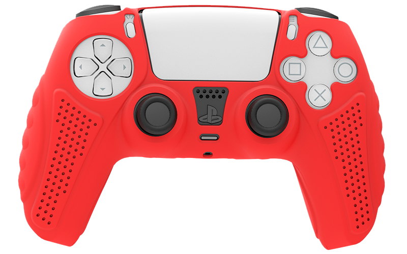 Silicone Cover For PS5 Controller Case Skin - Red Ultra Grip