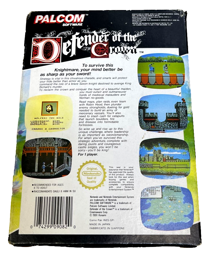 Defender Of The Crown Nintendo NES Boxed PAL *No Manual* (Preowned)