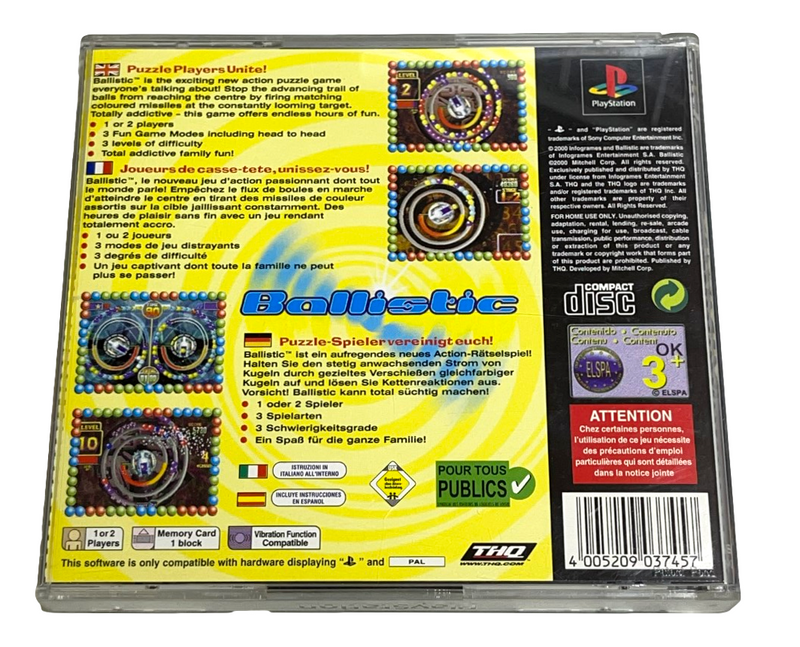 Ballistic PS1 PS2 PS3 PAL *Complete* (Preowned)