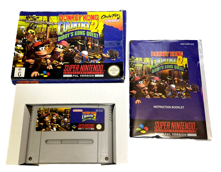 Donkey Kong Country 2 Diddy's Kong Quest Nintendo SNES Boxed PAL *Complete* (Preowned)
