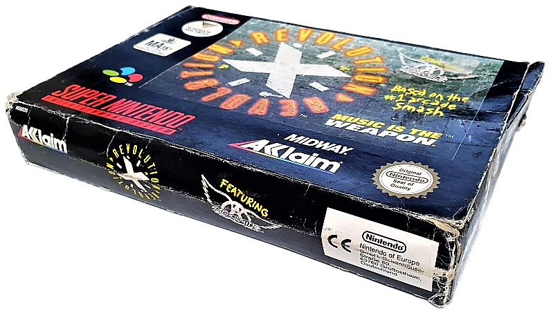 Revolution X Nintendo SNES Boxed PAL *Complete* Featuring Aerosmith (Preowned)