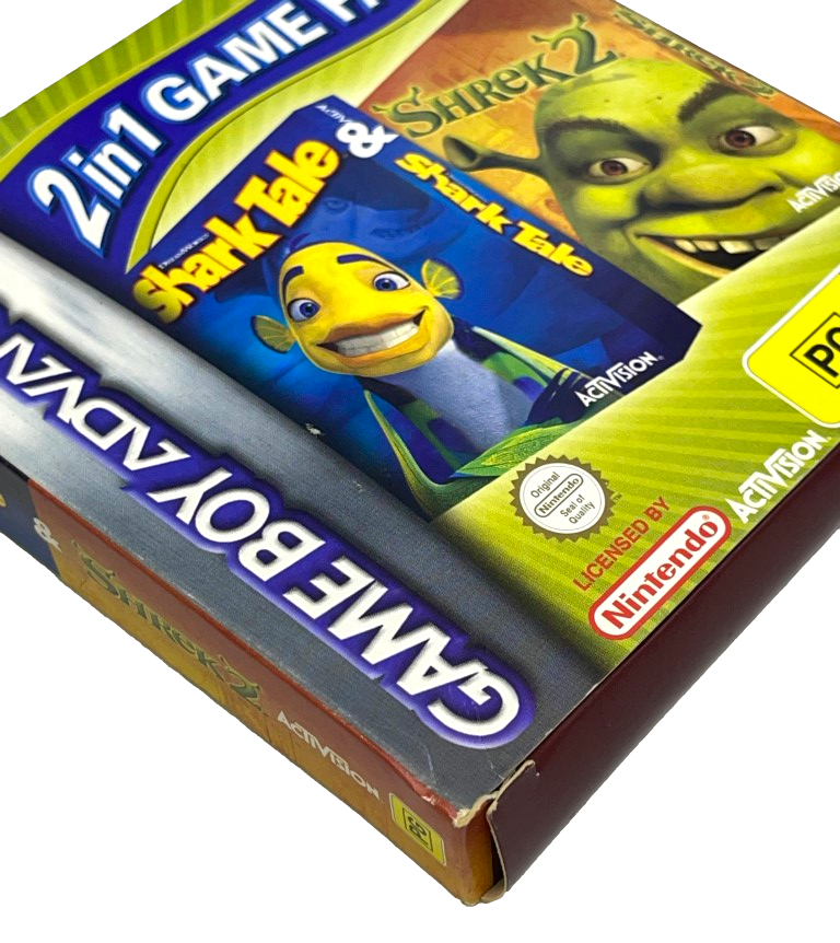 Shark Tale & Shrek 2 Nintendo Gameboy Advance GBA *Complete* Boxed (Preowned)