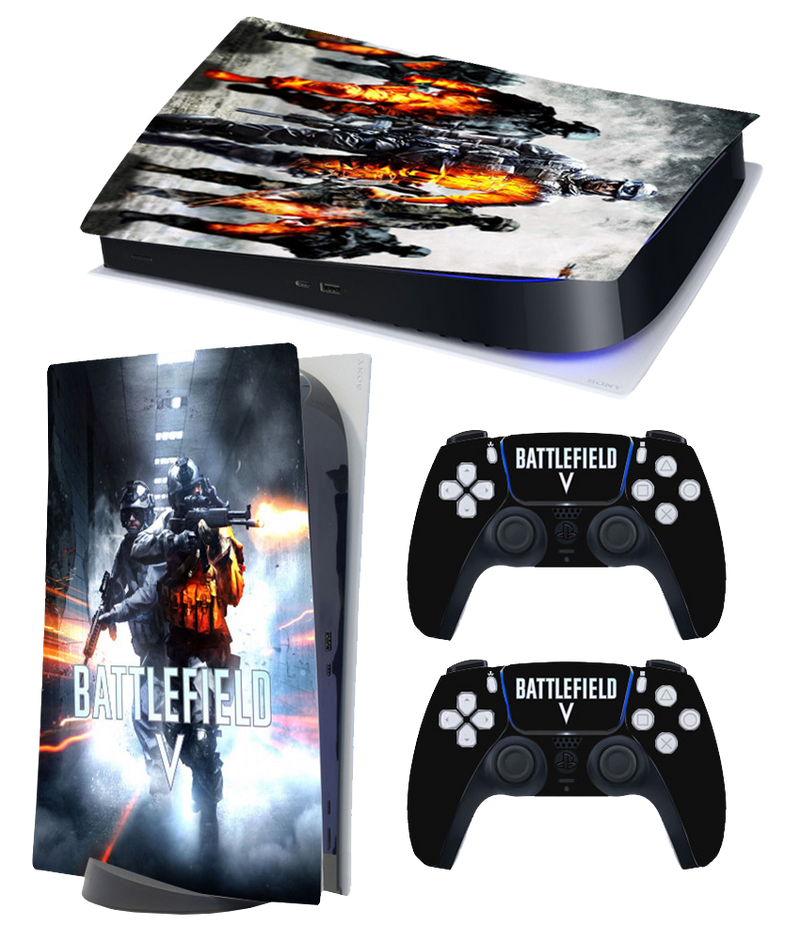 1st Edition PS5 Themed Decal Sticker Wrap For Disc Edition Console - Battlefield V