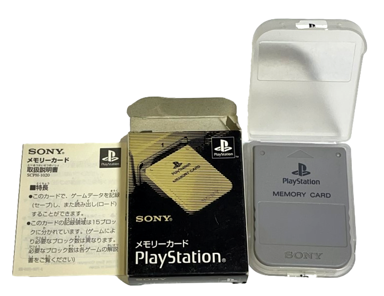 Boxed Genuine Sony Playstation 1 Memory Card 1MB Grey PS1 Official
