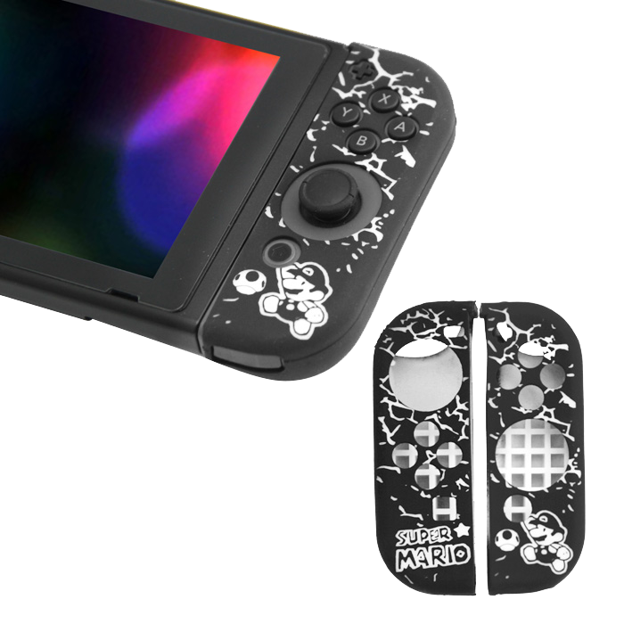Silicone Cover For Switch Joy Con Controller Skin Case Super Mario White