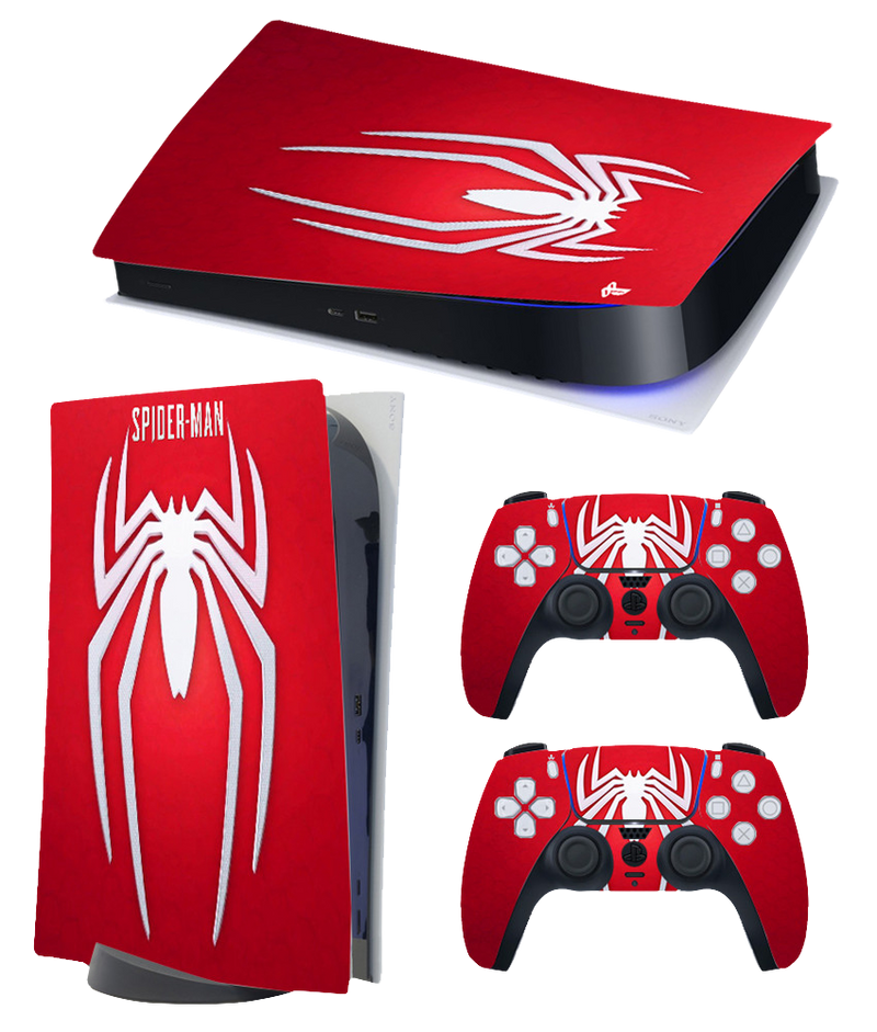 1st Edition PS5 Themed Decal Sticker Wrap For Disc Edition Console - Spiderman