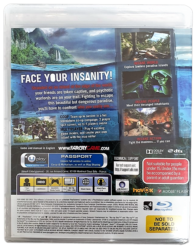 Far Cry 3 PlayStation 3 *Sealed* PS3