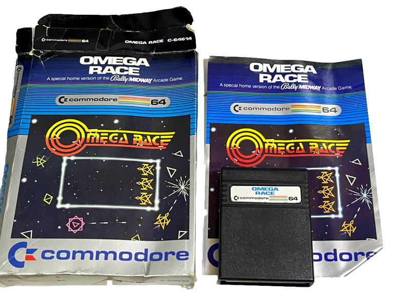 Omega Race Commodore 64 Cartridge Boxed *Complete* (Preowned)