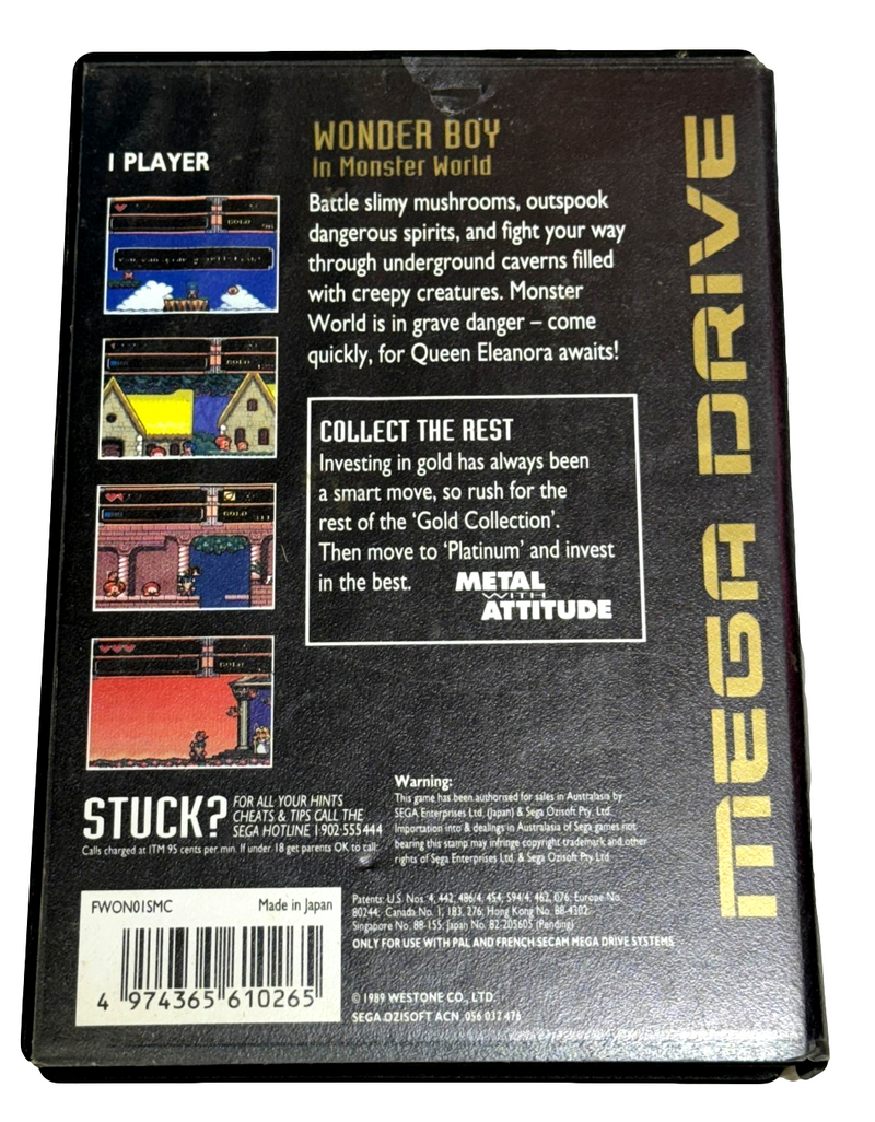 Wonder Boy in Monster World Sega Mega Drive PAL *Complete* (Preowned)