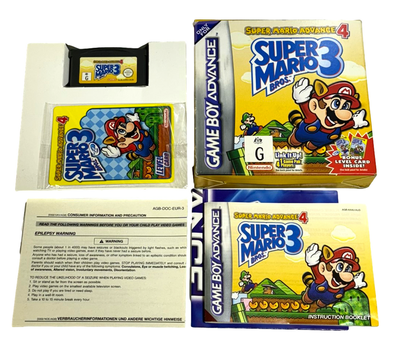 Super Mario Bros 3 Nintendo Gameboy Advance GBA *Complete Boxed with Sealed Card (Preowned)