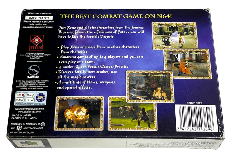 Xena Warrior Princess Nintendo 64 N64 Boxed PAL *No Manual* (Preowned)