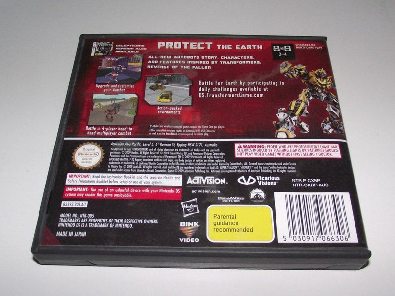 Transformers Revenge of the Fallen Autobots Nintendo DS 2DS 3DS Game *Complete* (Pre-Owned)
