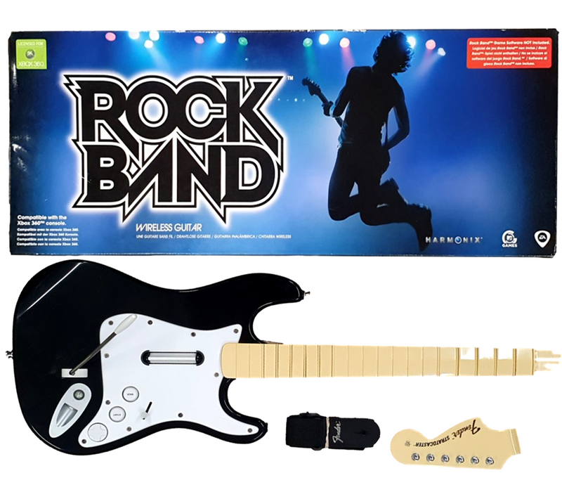 Xbox 360 Harmonix Fender Stratocaster Guitar Hero Rock Band Wireless Boxed (Preowned)