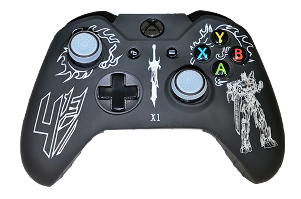 Silicone Cover For XBOX ONE Controller Skin Transformer Design White + Grips