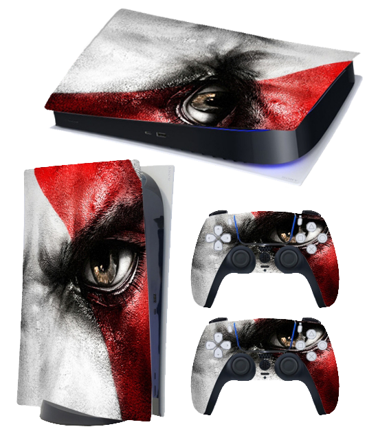 1st Edition PS5 Themed Decal Sticker Wrap For Disc Edition Console - God Of War