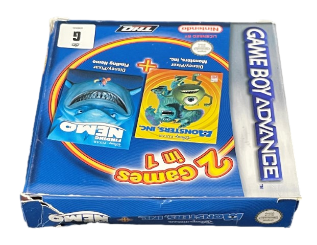 Monsters Inc & Finding Nemo Nintendo Gameboy Advance GBA *Complete* Boxed (Preowned)