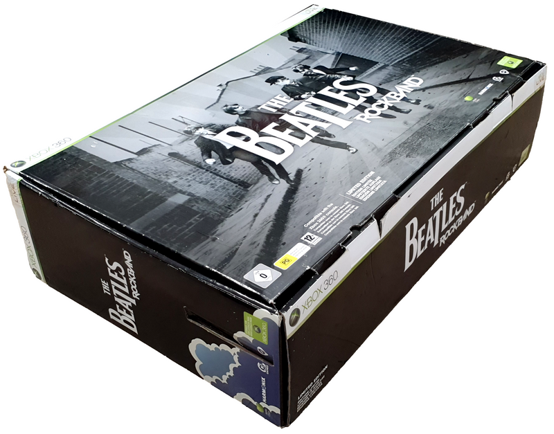 The Beatles Rockband Full Kit Xbox 360 Hofner Guitar Drums Mic Stand Sealed Game