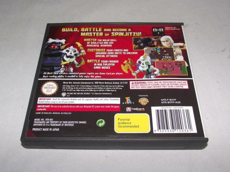Lego Ninjago Nintendo DS 2DS 3DS Game *No Manual * (Pre-Owned)