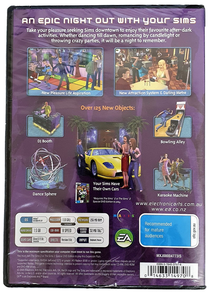 The Sims 2 Nightlife Expansion Pack *Sealed* PC DVD