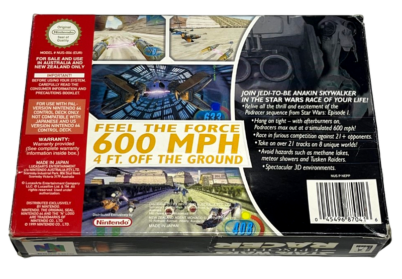Star Wars Racer Episode 1 Nintendo 64 N64 Boxed PAL *Complete*