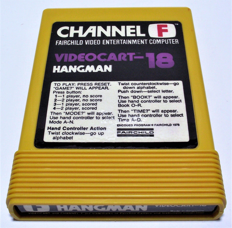 Boxed Channel F Videocart Fairchild Video Entertainment System 18 Hangman - Games We Played