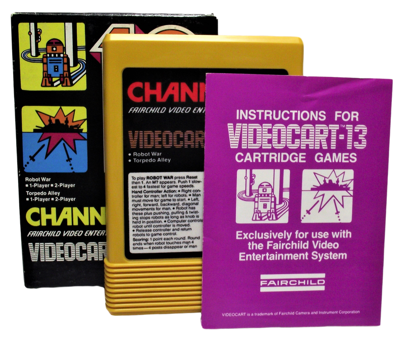 Boxed Channel F Videocart Fairchild Video Entertainment System 13 Robot War Torpedo Alley - Games We Played