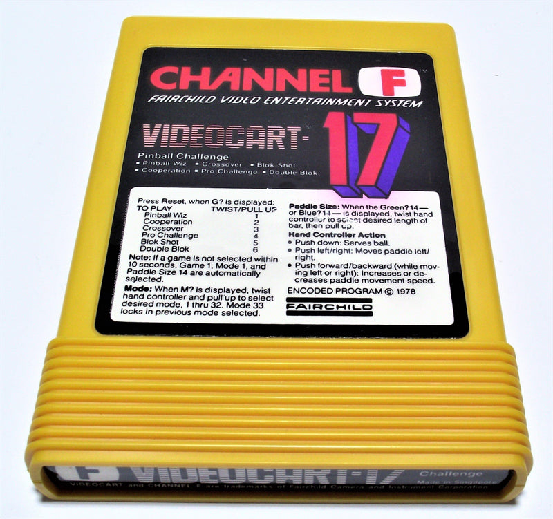 Boxed Channel F Videocart Fairchild Video Entertainment System 17 Pinball Challenge - Games We Played
