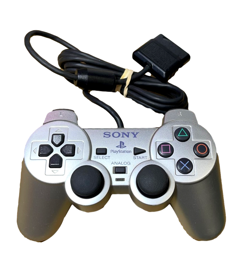 Silver Playstation 2 Phat PS2 Console + Dual Shock Controller PAL (Pre-Owned)
