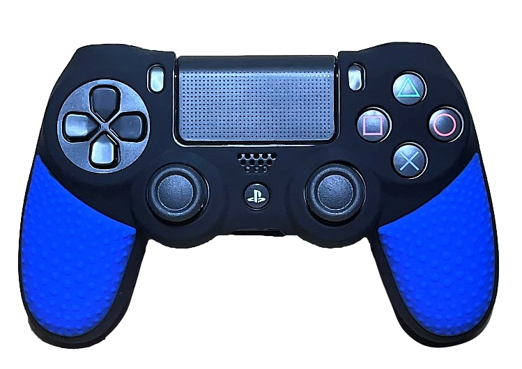 Silicone Cover For PS4 Controller Case Skin - Black/Blue