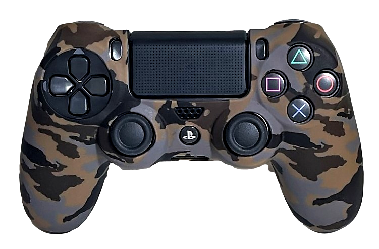 Silicone Cover For PS4 Controller Case Skin - Brown Camo