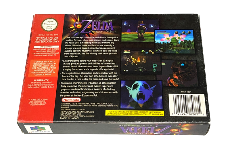 The Legend of Zelda Majora's Mask Nintendo 64 N64 Boxed PAL *Complete* (Preowned)