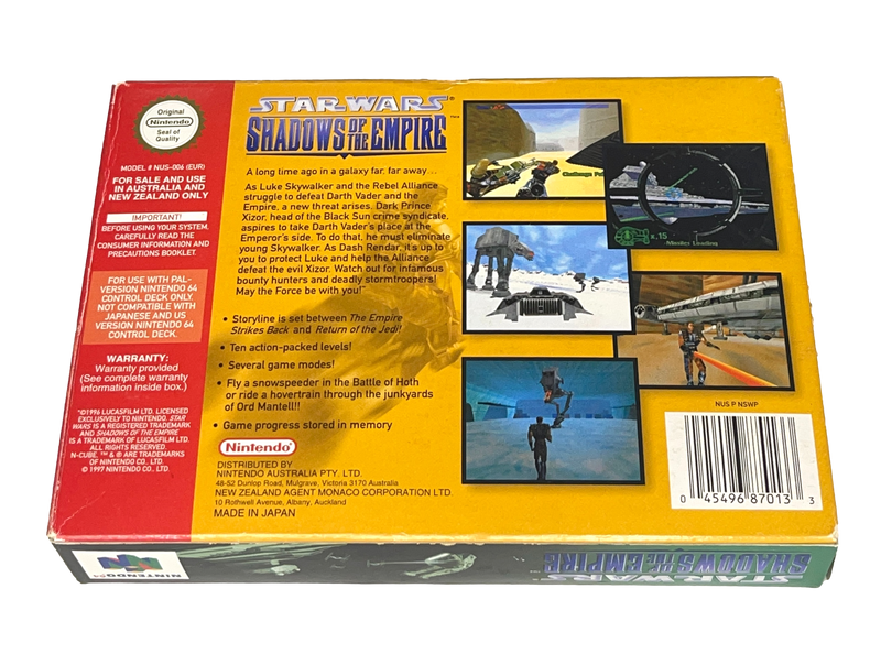 Star Wars Shadows of the  Empire Nintendo 64 N64 Boxed PAL *Complete* (Preowned)