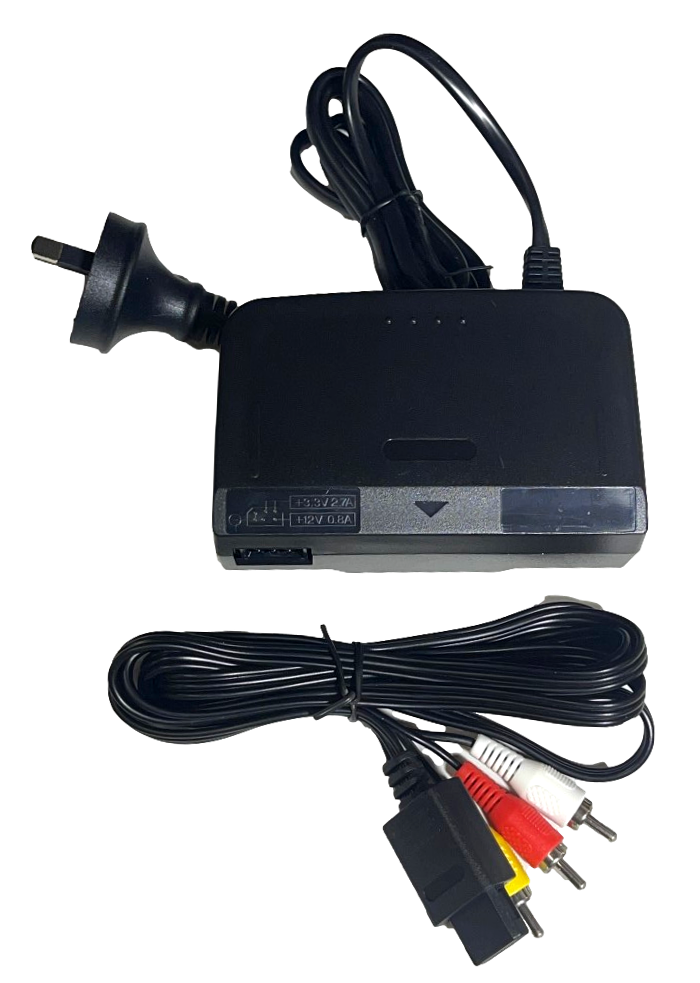 Nintendo 64 N64 Aftermarket Power Supply and AV Cables Brand New AUS/ NZ Plug.