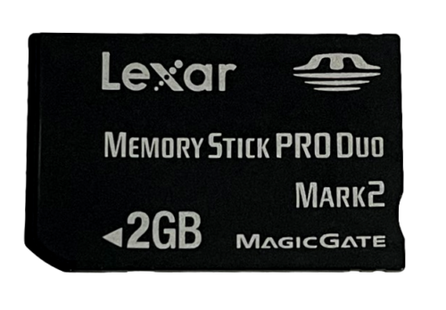 Lexar 2GB Sony PSP Memory Stick Pro Duo Memory Card Camera Memory Mark 2 (Preowned)